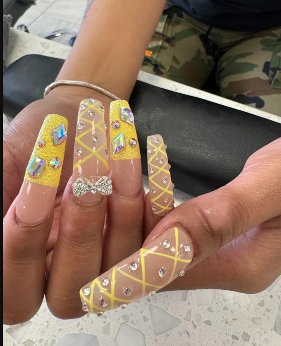 Rhinestone nail art set
